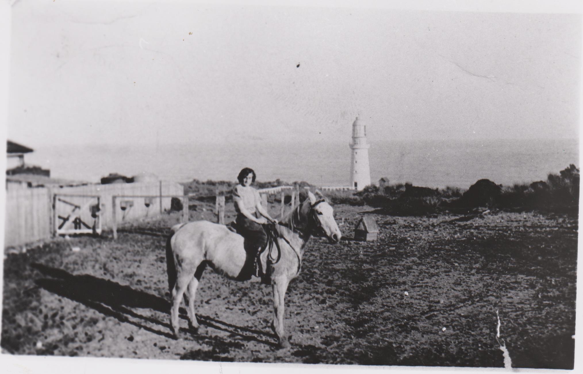 Teacher Emily Allen at Cape Otway 1930's